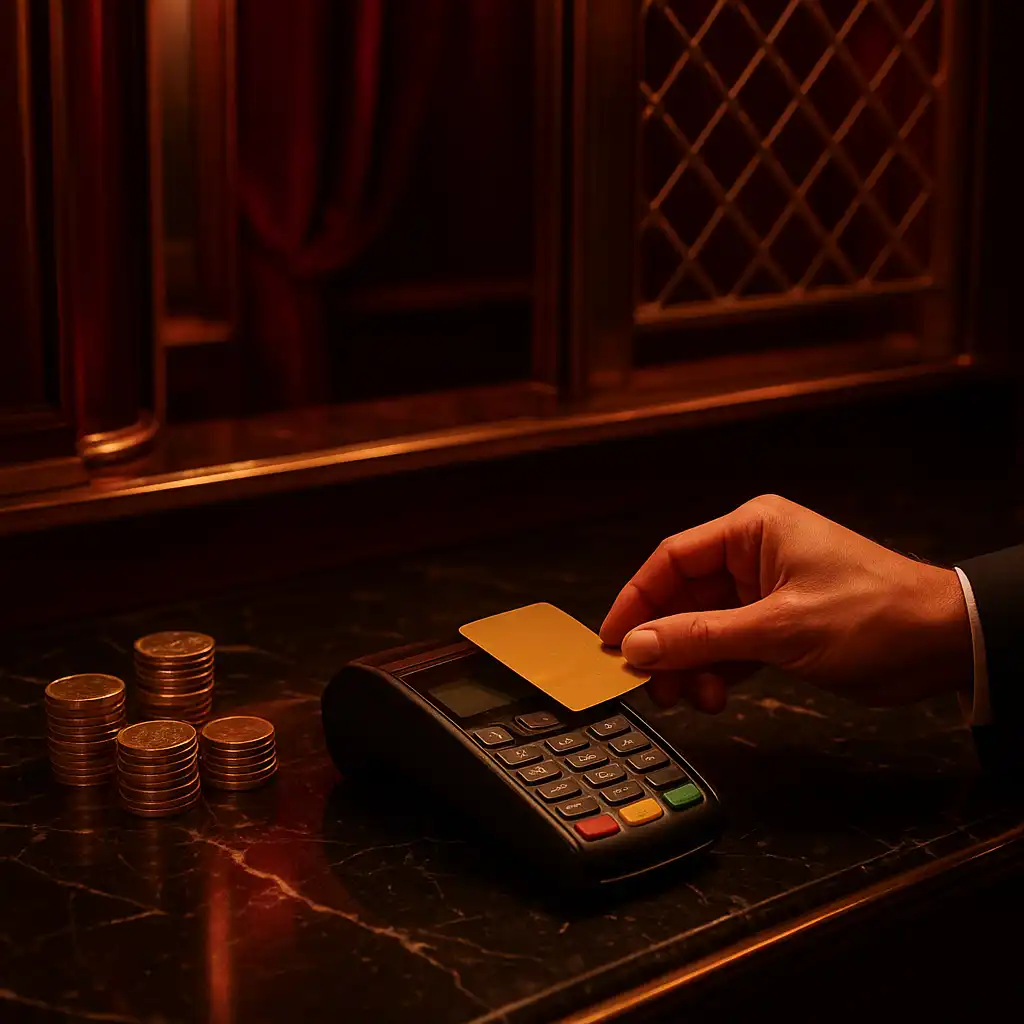 Cashier screen showing a deposit being made